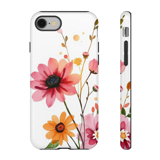 Watercolour Style Simple Wildflower Design Phone Case - Multicolor Phone Case - iPhone 8 / Glossy