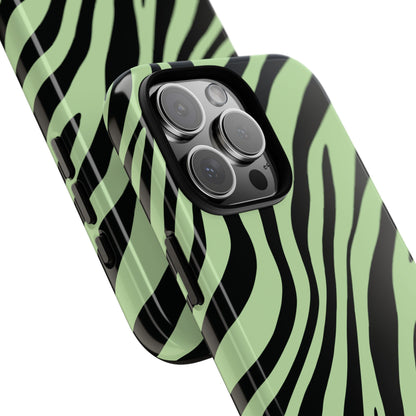 Modern Mint Zebra Print Phone Case