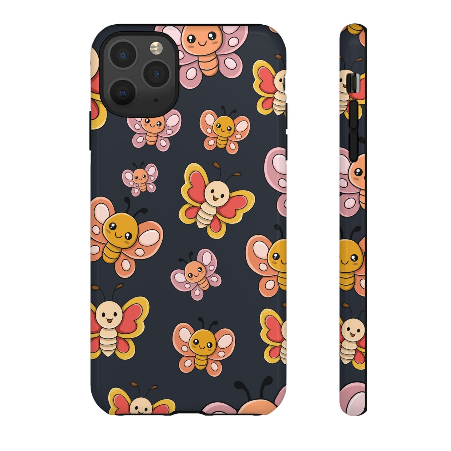 Grey Butterfly Sticker Design Phone Case - Grey Phone Case - iPhone 11 Pro Max / Glossy