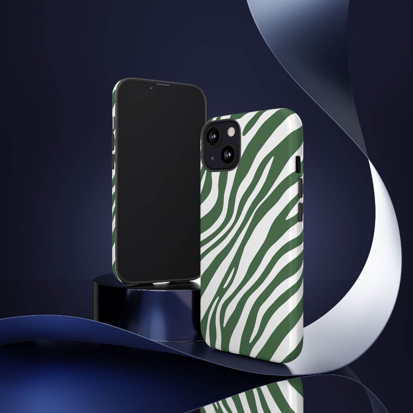 Modern Sage Zebra Print Phone Case