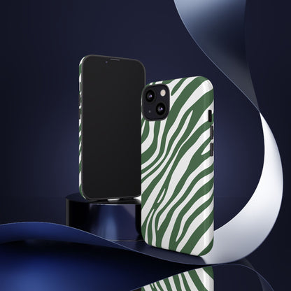 Modern Sage Zebra Print Phone Case