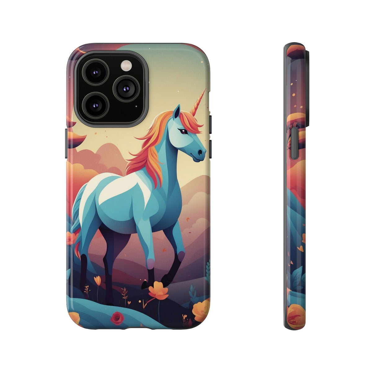 Stylised Unicorn Design Phone Case - Multicolor Phone Case - iPhone 14 Pro Max / Glossy