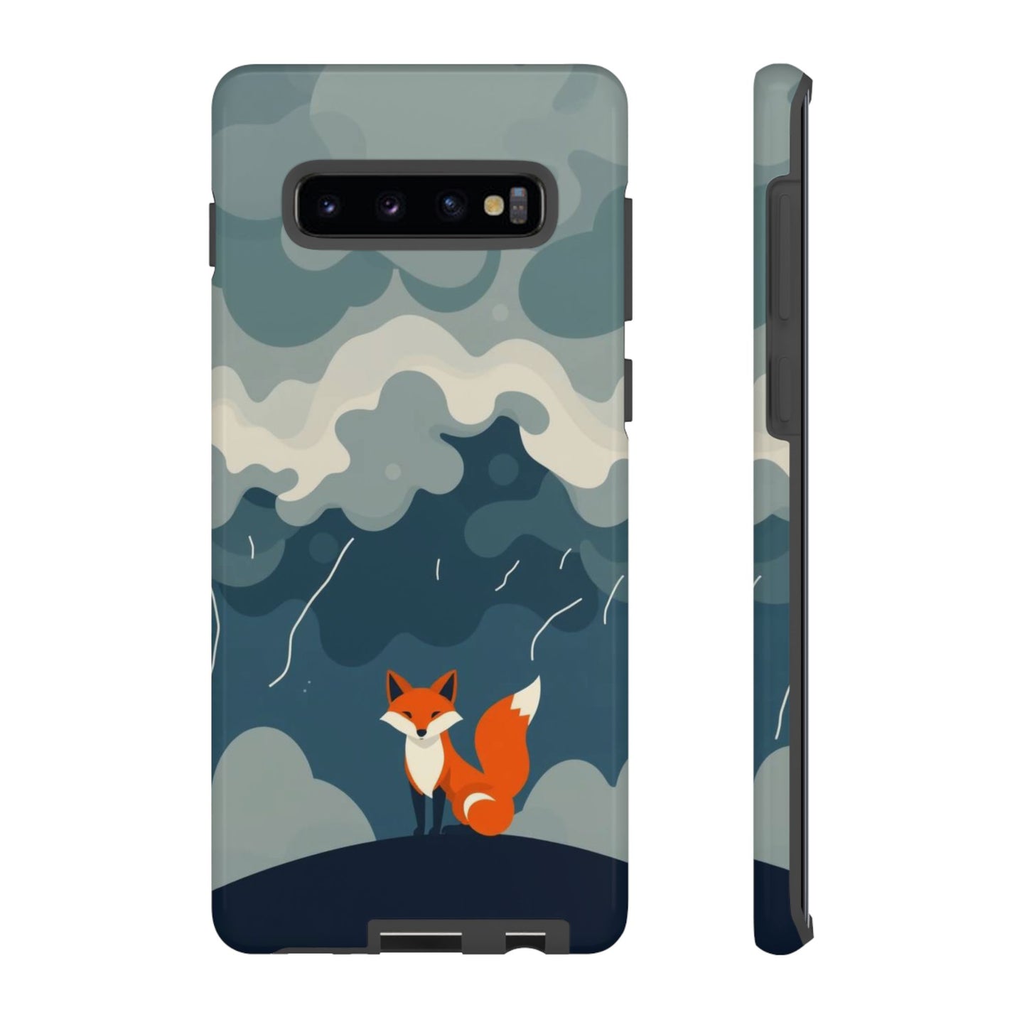 Samsung Galaxy S10 Plus / Glossy Phone Case - Stormy Fox Design Phone Case