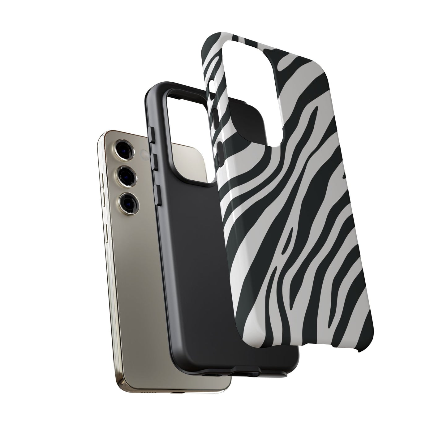Modern Monochrome Zebra Print Phone Case