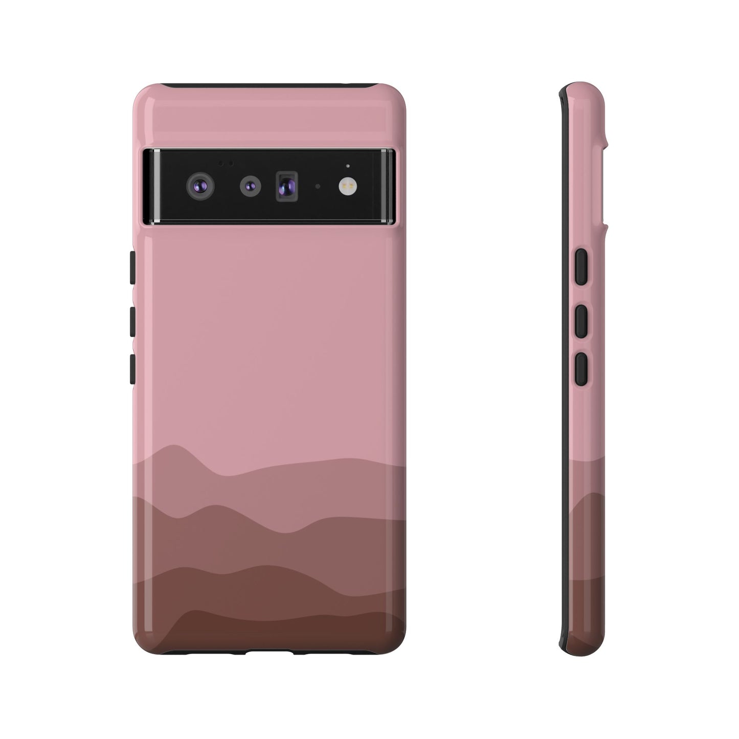 Pink Abstract Waves Protective Phone Case - Pink Phone Case - Google Pixel 6 Pro / Glossy