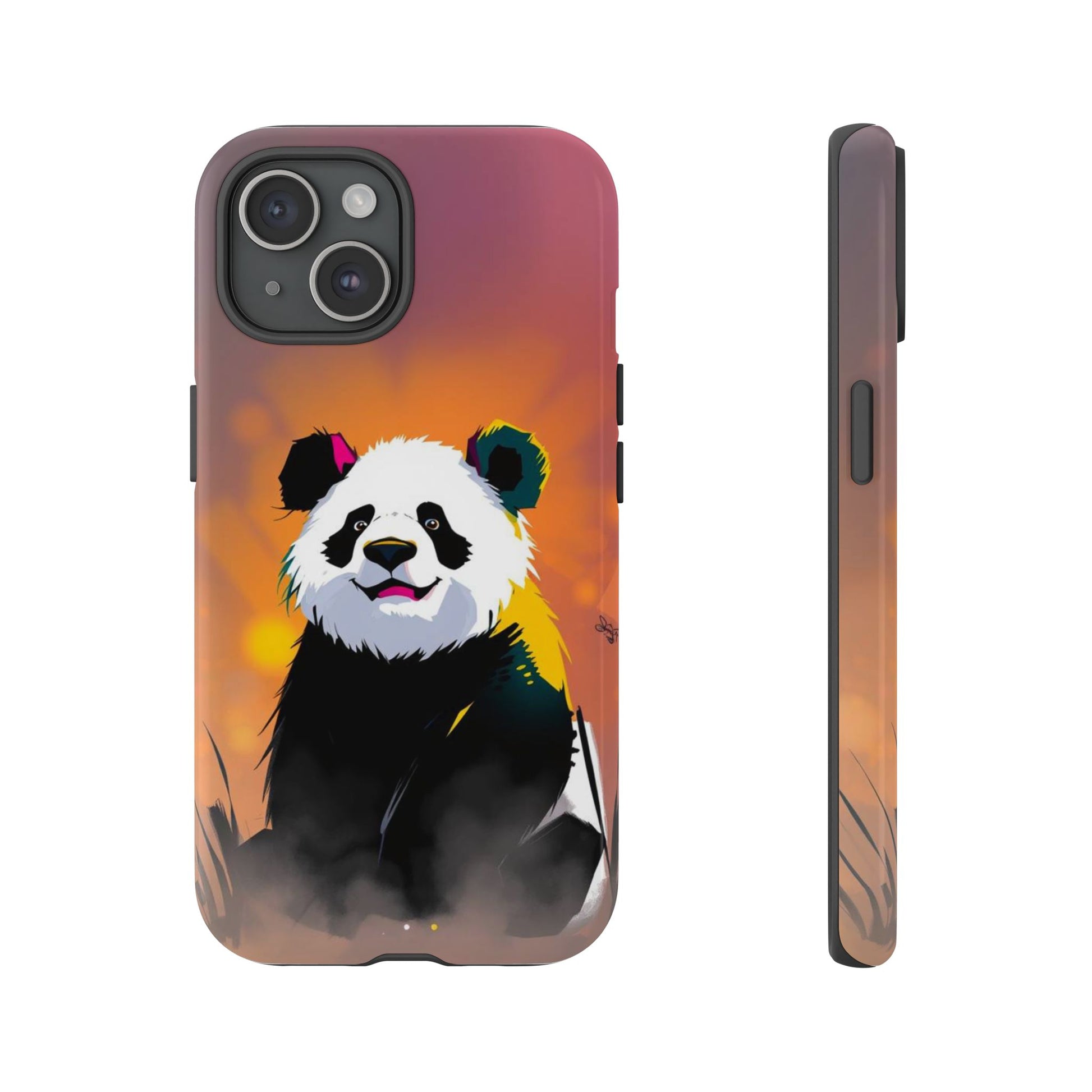 Pop Art Panda Design Phone Case - Multicolor Phone Case - iPhone 15 / Glossy