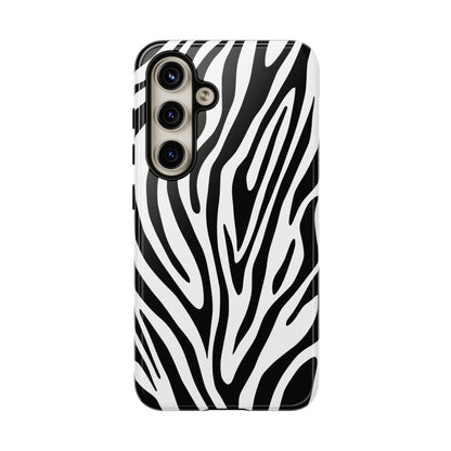 Classic Monochrome Tiger Print Phone Case