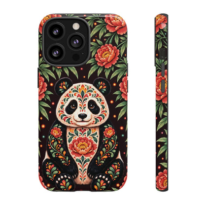 Cute Terracotta and Teal Calavera Panda Phone Case - Multicolor Phone Case - iPhone 13 Pro / Glossy