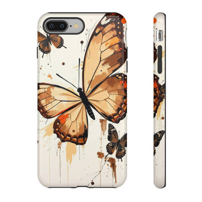 iPhone 8 Plus / Glossy Phone Case - Acrylic Style Butterflies Design Phone Case