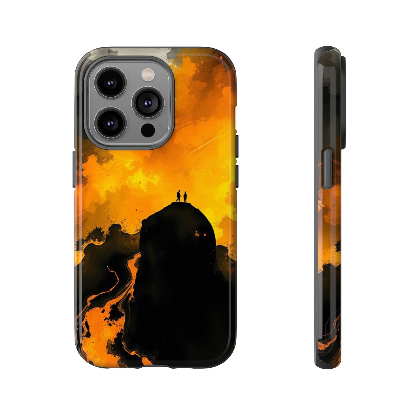 iPhone 14 Pro / Glossy Phone Case - Gothic Watercolour Scene Phone Case