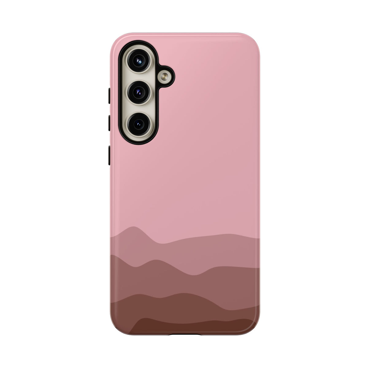 Pink Abstract Waves Protective Phone Case - Pink Phone Case - Samsung Galaxy S24 Plus / Glossy