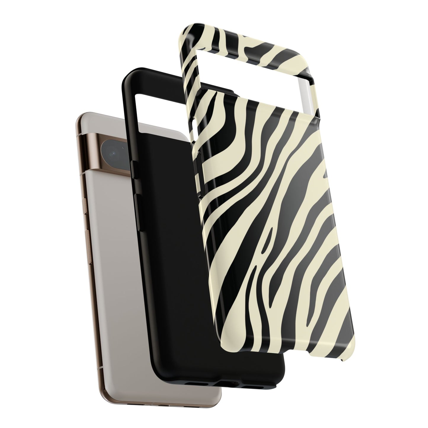 Modern Neutral Zebra Print Phone Case