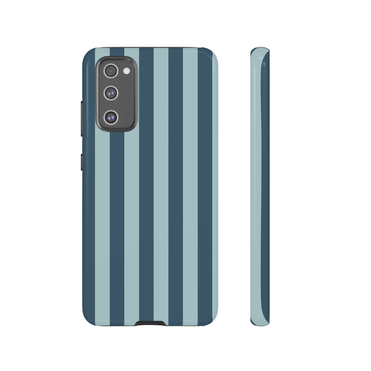 Blue Stripe Pattern Phone Case - Blue Phone Case - Samsung Galaxy S20 FE / Glossy