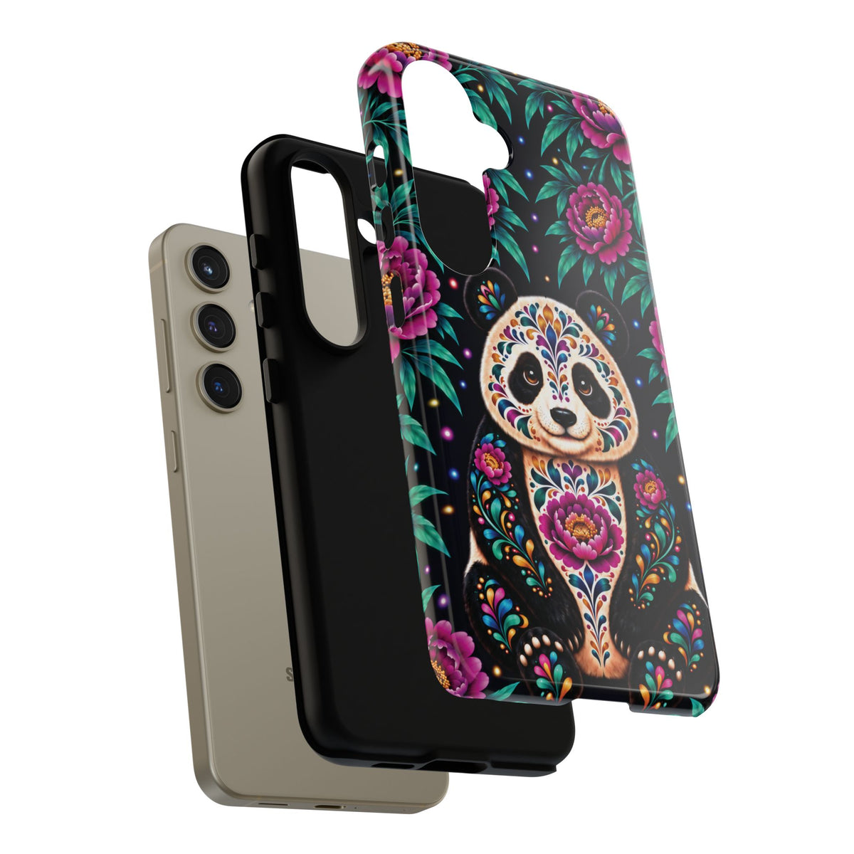 Cute Purple and Teal Calavera Panda Phone Case - Multicolor Phone Case
