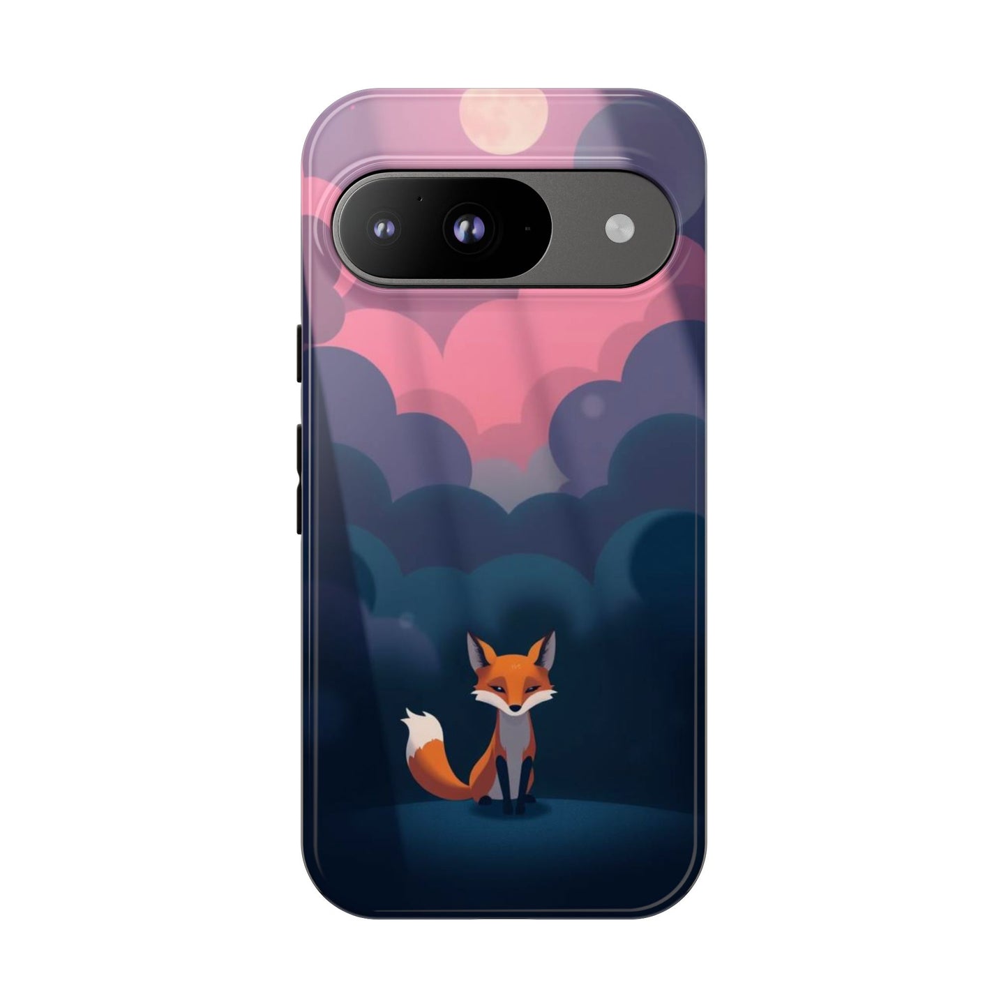 Google Pixel 9 / Glossy Phone Case - Moody Pop Art Fox Design Phone Case