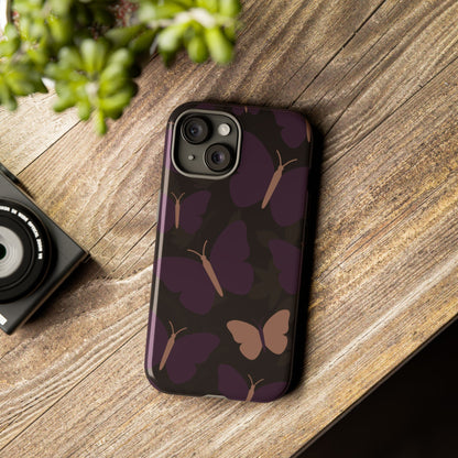 Minimalist Purple Butterfly Pattern Phone Case - Purple Phone Case
