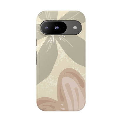 Hibiscus Heart Pattern Phone Case - Beige Phone Case - Google Pixel 9 / Glossy