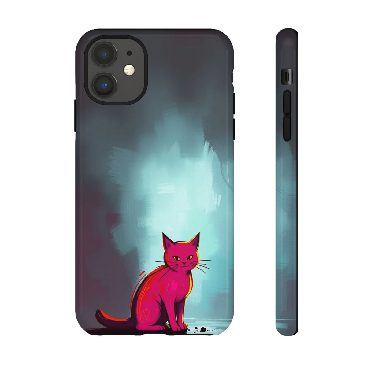 Pop Art Moody Cat Design Phone Case - Multicolor Phone Case - iPhone 11 / Glossy