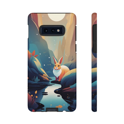 Samsung Galaxy S10E / Glossy Phone Case - Stylised Rabbit Design Phone Case