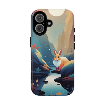 iPhone 16 / Glossy Phone Case - Stylised Rabbit Design Phone Case