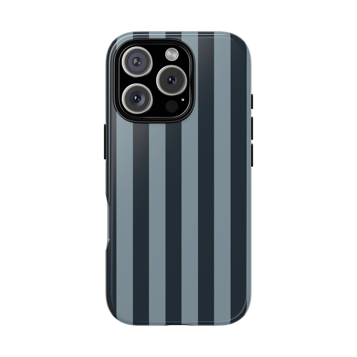 Dark Blue Stripe Pattern Phone Case - Blue Phone Case - iPhone 16 Pro / Glossy