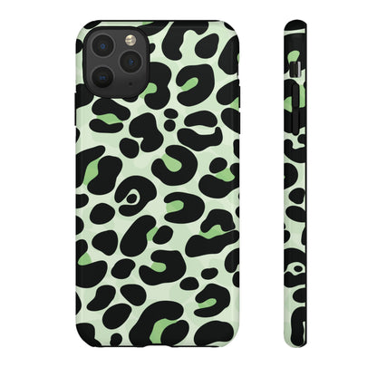 Chic Sage Leopard Print Phone Case