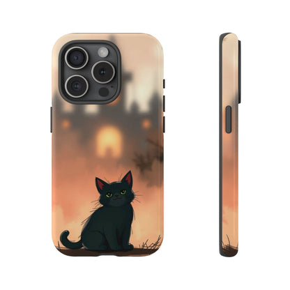 Cute Gothic Cat Design Phone Case - Multicolor Phone Case - iPhone 15 Pro / Glossy