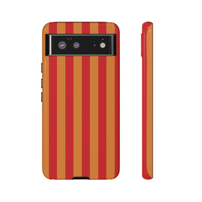 Orange & Red Stripe Pattern Phone Case - Orange Phone Case - Google Pixel 6 / Glossy