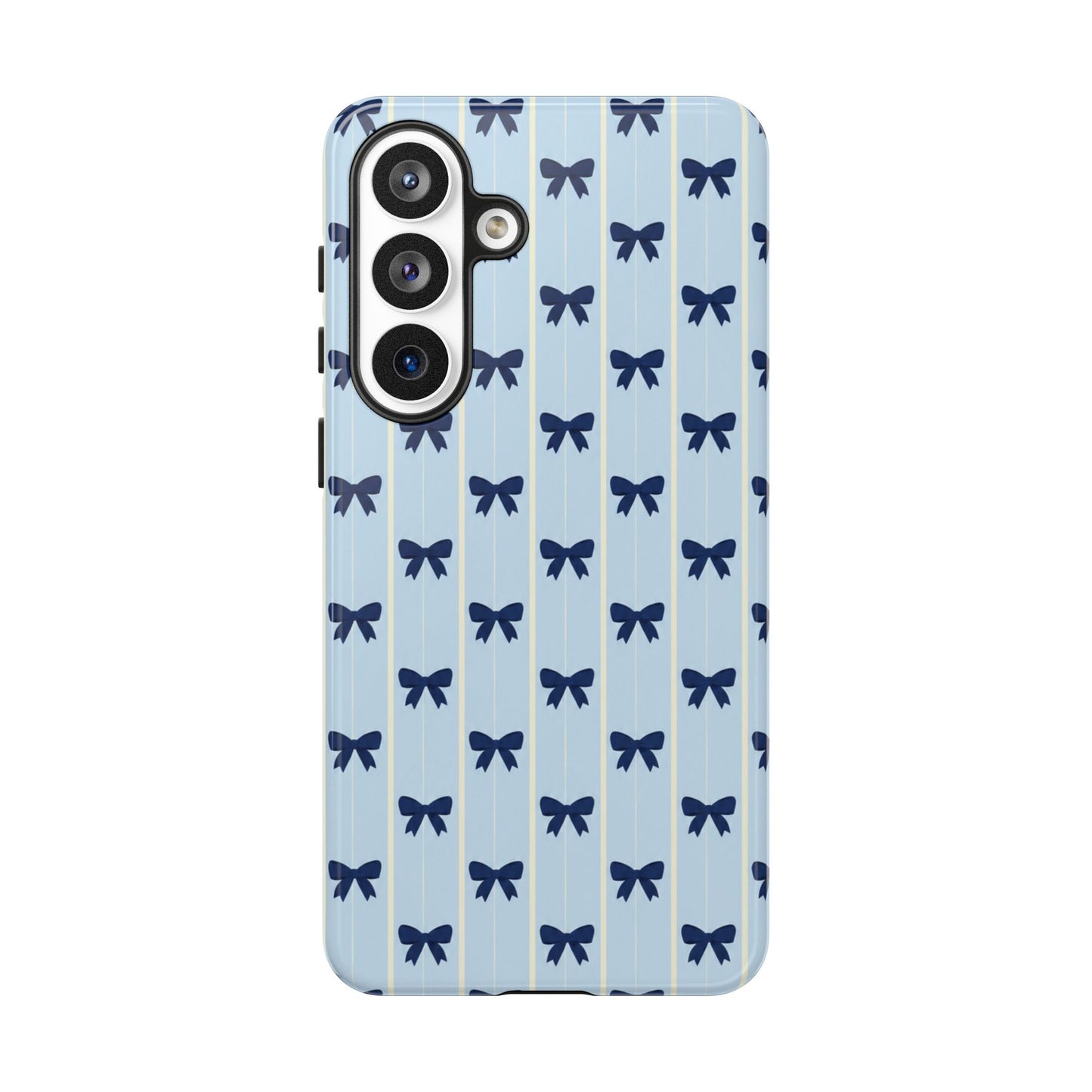 Retro Navy Blue Bow Pattern Phone Case