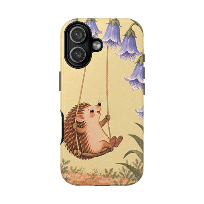 Whimsical Buttercream Hedgehog and Bluebell Phone Case - Yellow Phone Case - iPhone 17 / Glossy