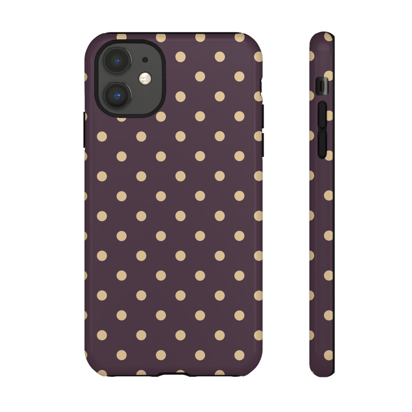 Purple with Yellow Dot Pattern Phone Case