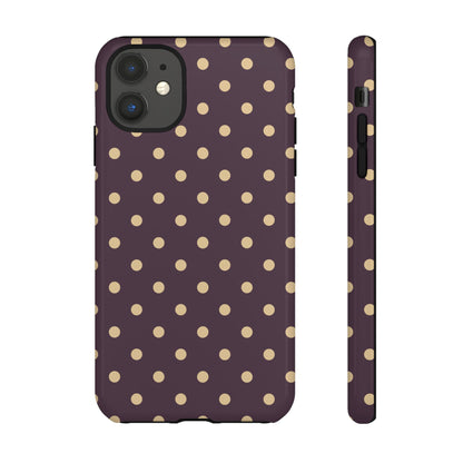 Purple with Yellow Dot Pattern Phone Case