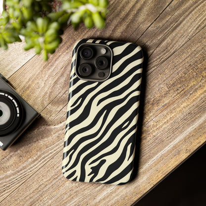 Chic Ivory Zebra Print Phone Case