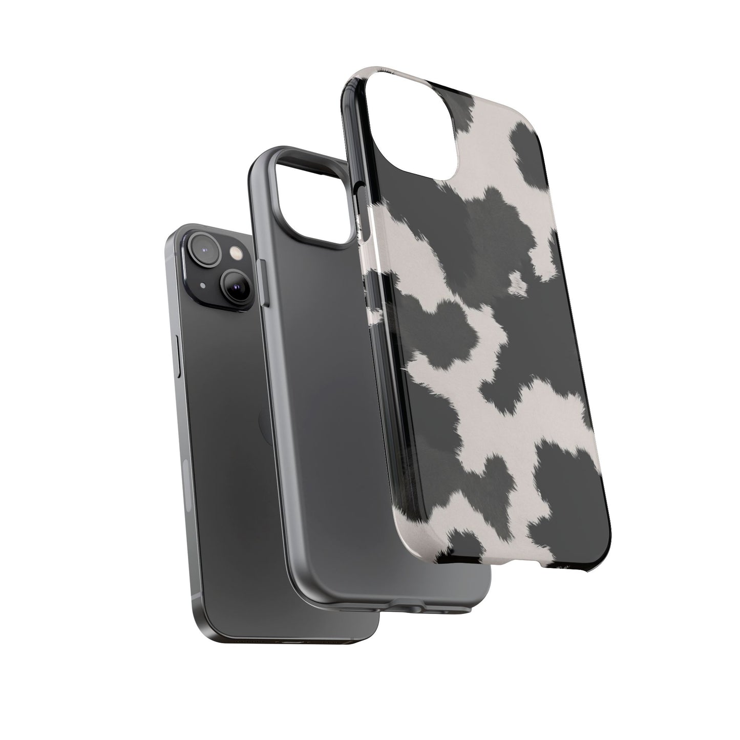 Modern Monochrome Cow Print Phone Case