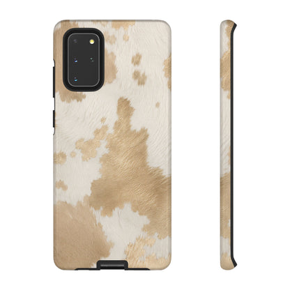 Elegant Champagne Cow Print Phone Case