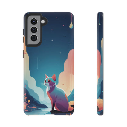 Stylised Cat Design Phone Case - Multicolor Phone Case - Samsung Galaxy S21 / Glossy