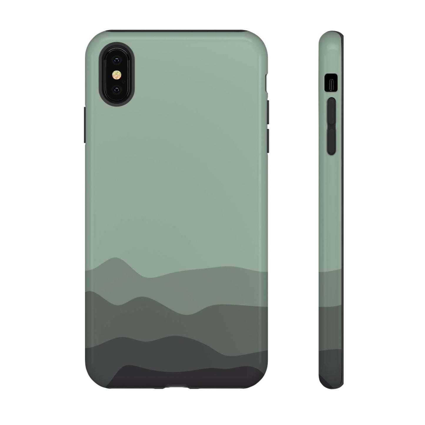 Green Abstract Waves Protective Phone Case - Green Phone Case - iPhone XS MAX / Glossy