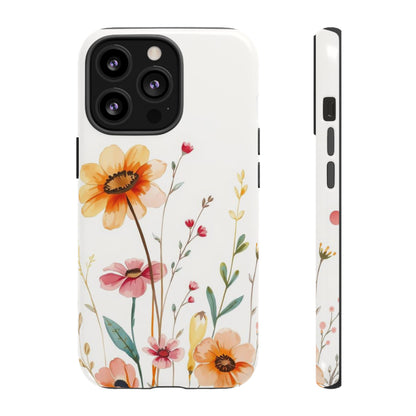 Boho Chic Watercolour Wild Blooms Pattern Phone Case - Multicolor Phone Case - iPhone 13 Pro / Glossy