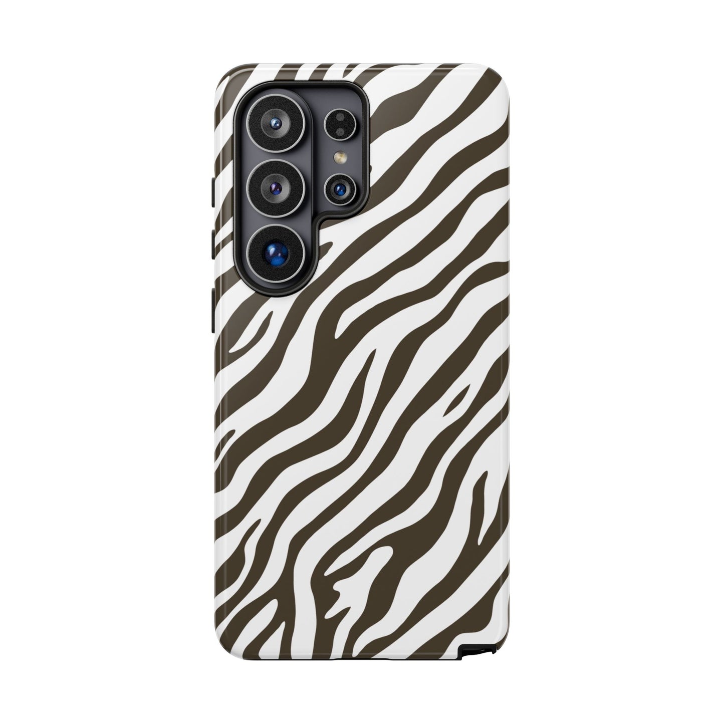 Stylish Mocha Zebra Print Phone Case