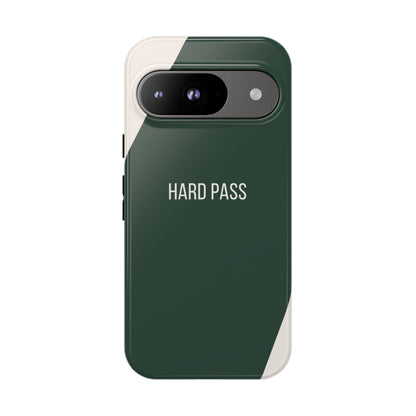 Google Pixel 9 / Glossy Phone Case - Sassy Statement Case ’Hard Pass’ in Green & White
