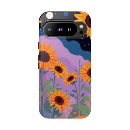 Google Pixel 9 Pro / Glossy Phone Case - Surreal Sunflower Design Phone Case