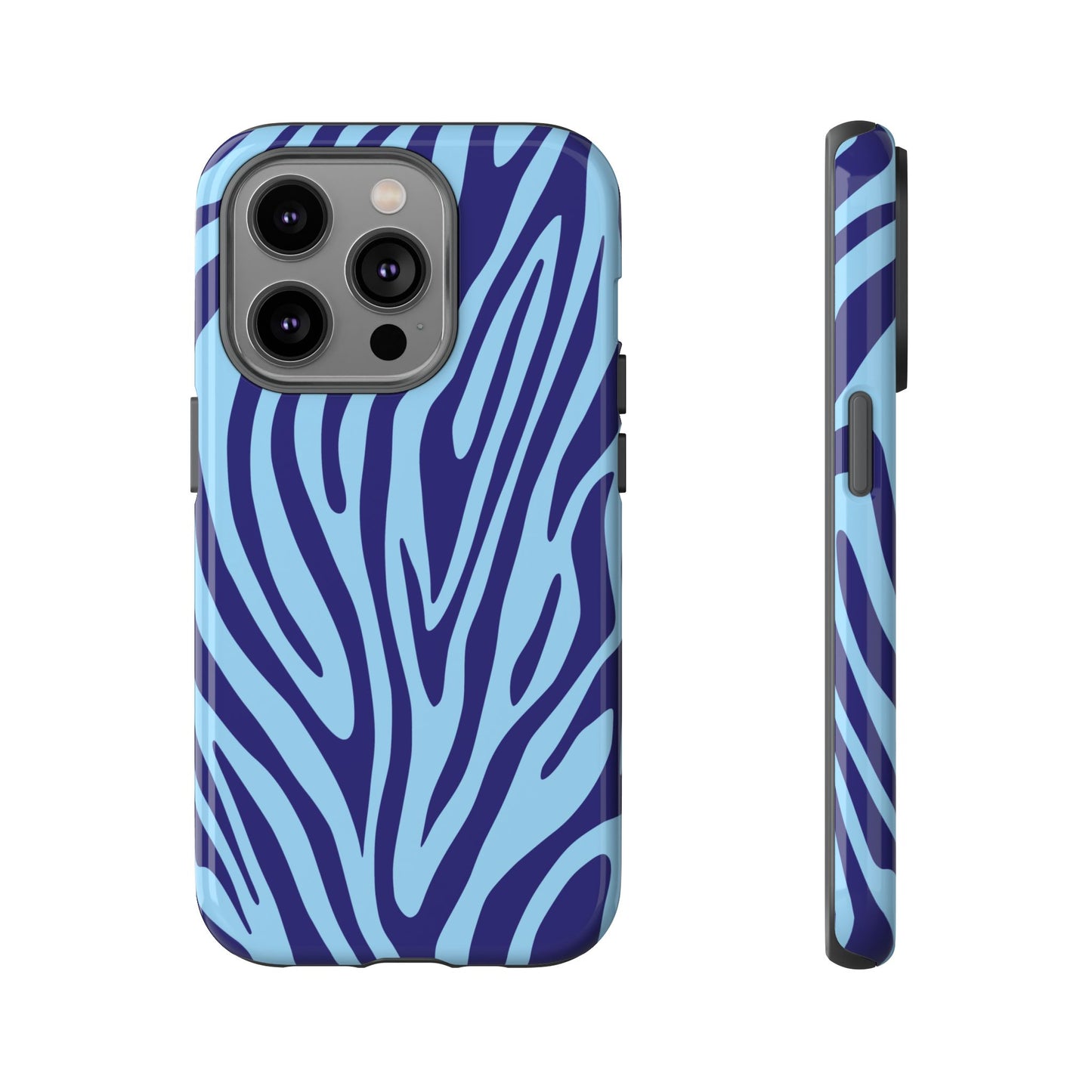 Boutique Sky Blue Tiger Print Phone Case