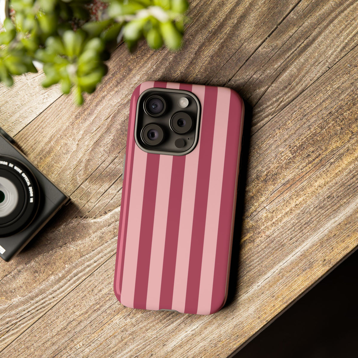 Pink Stripe Pattern Phone Case - Pink Phone Case