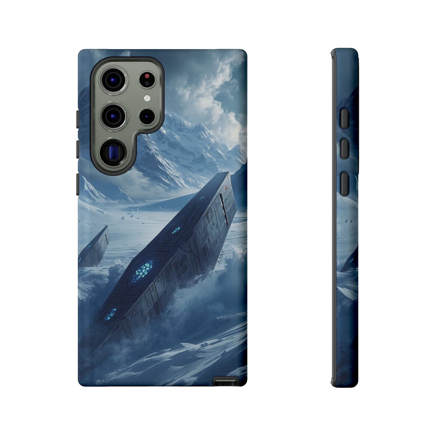 Samsung Galaxy S23 Ultra / Glossy Phone Case - Frozen Alien Wreckage Sci-fi Phone Case