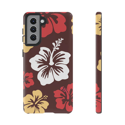 Samsung Galaxy S21 / Glossy Phone Case - ’Hibiscus Retro Pattern #2’ Phone Case
