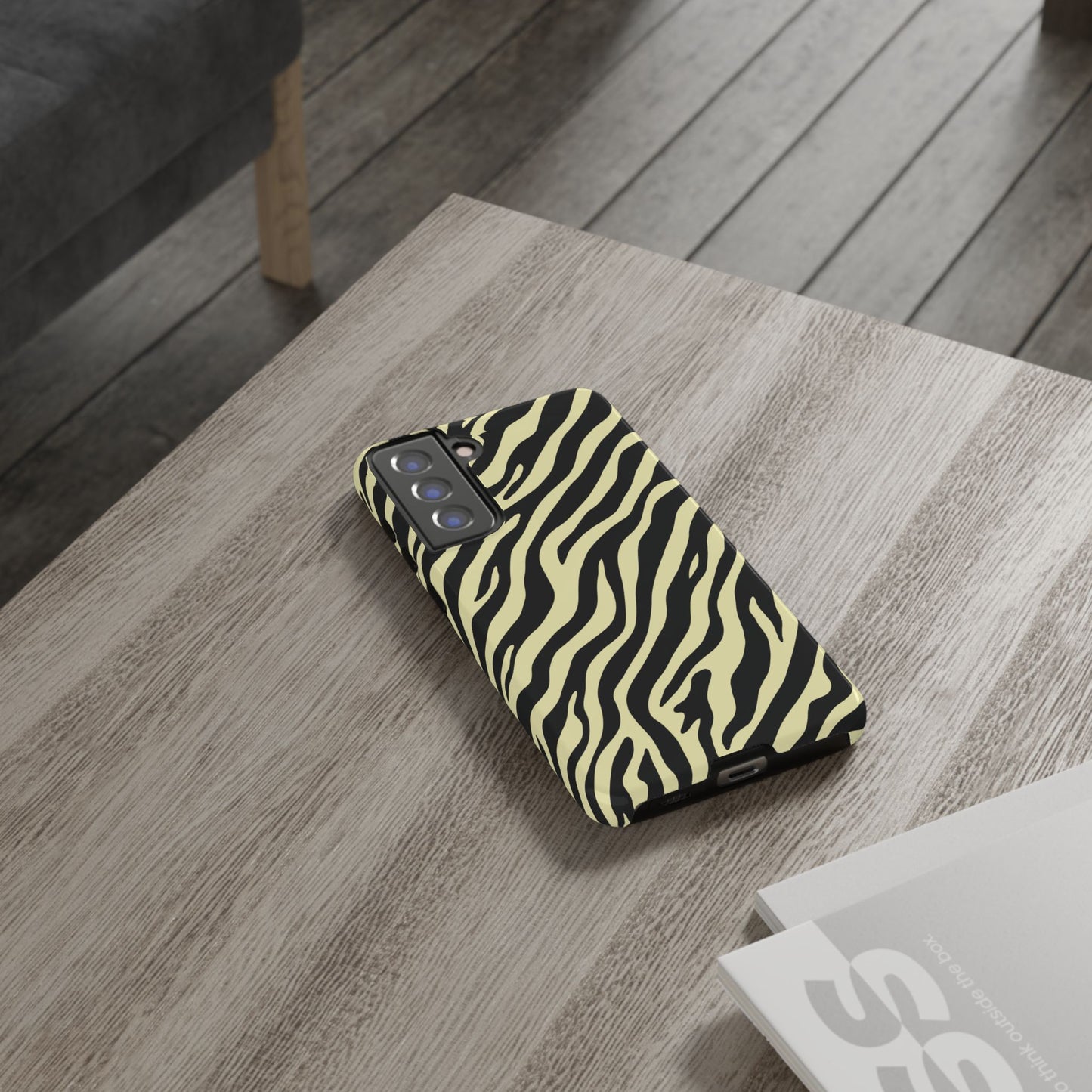 Stylish Neutral Zebra Print Phone Case