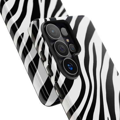 Modern Monochrome Zebra Print Phone Case