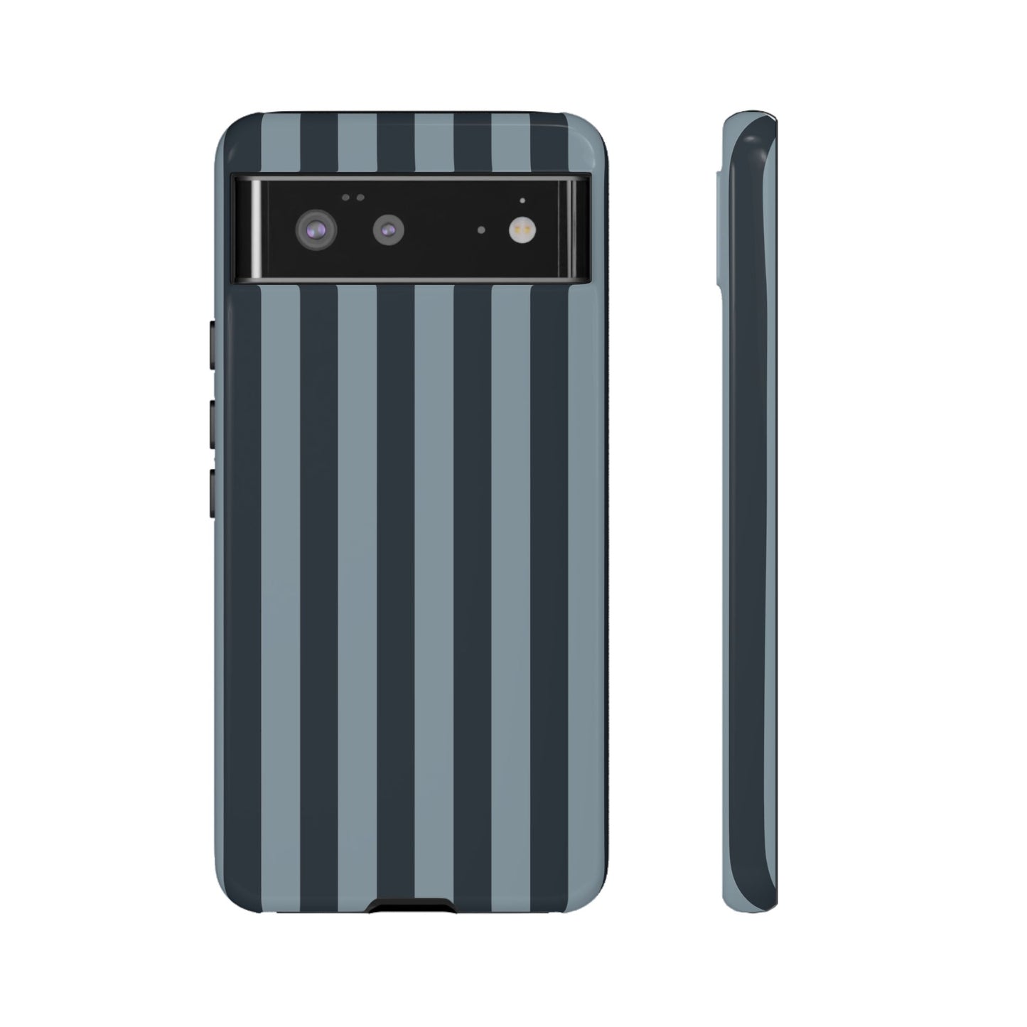 Google Pixel 6 / Glossy Phone Case - ’Dark Blue Stripe Pattern’ Phone Case