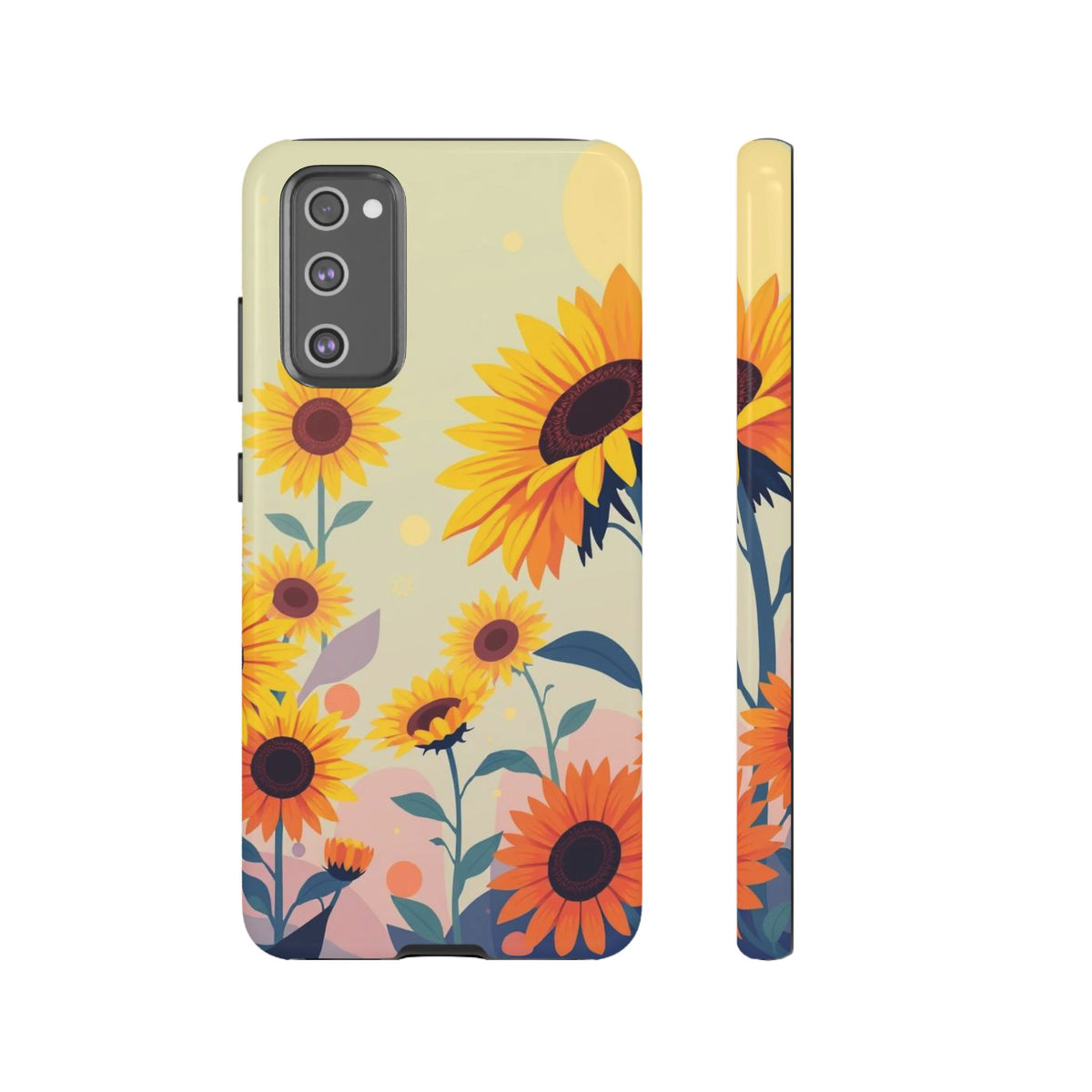 Modern Flat Sunflower Design Phone Case - Multicolor Phone Case - Samsung Galaxy S20 FE / Glossy