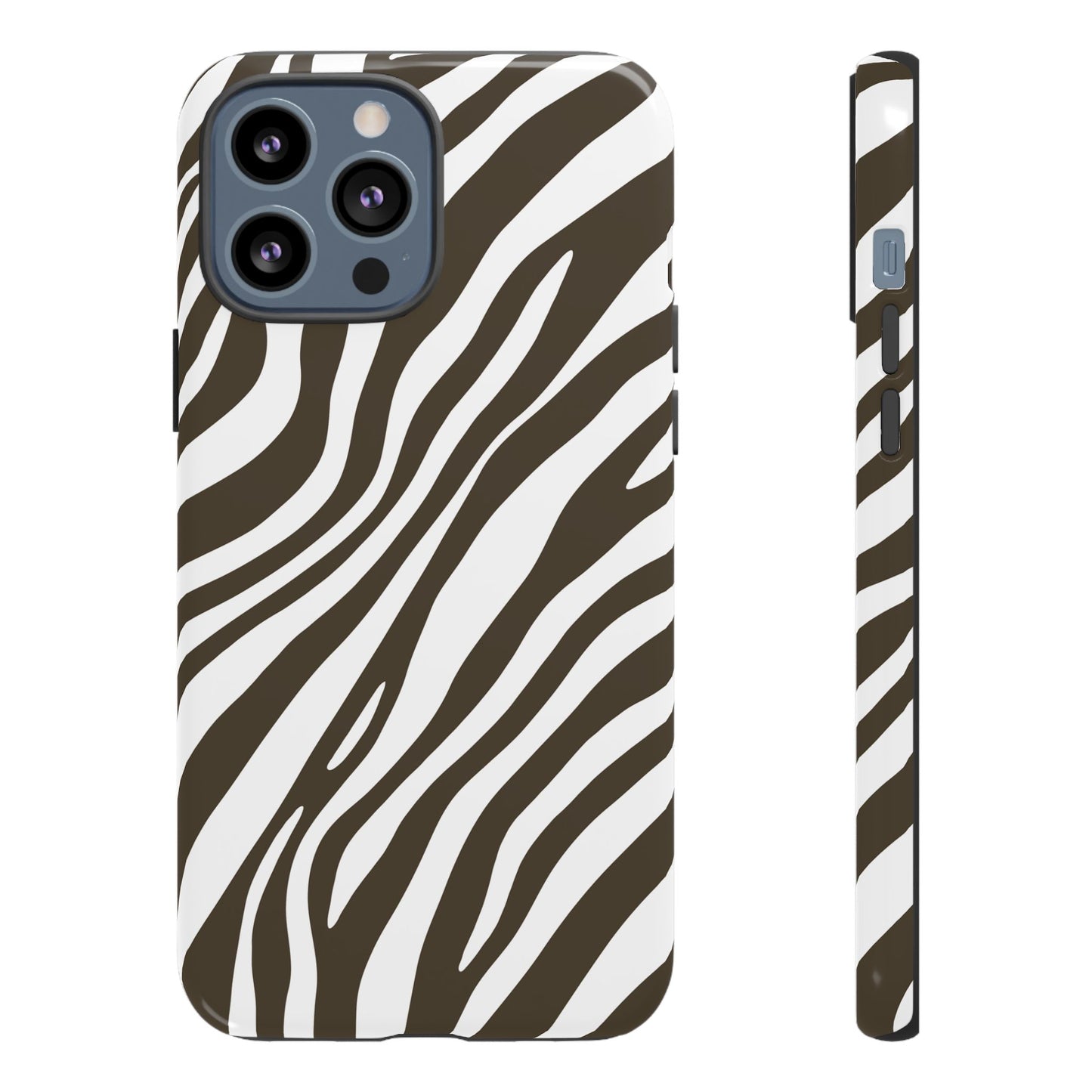 Modern Mocha Zebra Print Phone Case